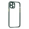 Durukar®  iPhone 12 Pro Max Kılıf Miami Şeffaf Silikon - Koyu Yeşil