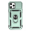 Durukar®  iPhone 12 Pro Max Kılıf Pars Lens Yüzüklü Silikon - Yeşil