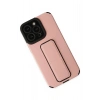 Durukar®  iPhone 13 Pro Kılıf Mega Standlı Silikon - Pudra