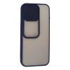 Durukar®  iPhone 13 Pro Kılıf Palm Buzlu Kamera Sürgülü Silikon - Lacivert