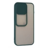 Durukar®  iPhone 13 Pro Kılıf Palm Buzlu Kamera Sürgülü Silikon - Yeşil