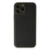 Durukar®  iPhone 13 Pro Max Kılıf Coco Deri Silikon Kapak - Siyah