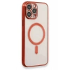 Durukar®  iPhone 13 Pro Max Kılıf Magneticsafe Lazer Silikon - Kırmızı