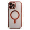 Durukar®  iPhone 13 Pro Max Kılıf Magneticsafe Lazer Silikon - Kırmızı