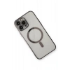Durukar®  iPhone 13 Pro Max Kılıf Magneticsafe Lazer Silikon - Siyah