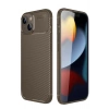 Durukar®  iPhone 14 Kılıf Auto Focus Karbon Kapak - Kahverengi