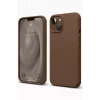 Durukar®   iPhone 14 Kılıf First Silikon - Kahverengi