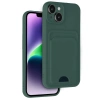 Durukar®  iPhone 14 Kılıf Kelvin Kartvizitli Silikon - Koyu Yeşil