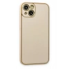 Durukar®  iPhone 14 Plus Kılıf Coco Deri Silikon Kapak - Gold