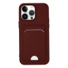 Durukar®  iPhone 14 Pro Kılıf Kelvin Kartvizitli Silikon - Bordo