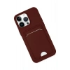 Durukar®  iPhone 14 Pro Kılıf Kelvin Kartvizitli Silikon - Bordo