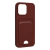 Durukar®  iPhone 14 Pro Kılıf Kelvin Kartvizitli Silikon - Bordo