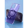 Durukar®  iPhone 14 Pro Kılıf Tron Şeffaf Magsafe Kapak - Derin Mor
