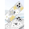 Durukar®   iPhone 14 Pro Max Floral Magsafe Kapak - Turuncu