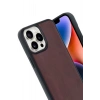 Durukar®  iPhone 14 Pro Max Kılıf Aras Deri Kapak - Bordo