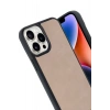 Durukar®  iPhone 14 Pro Max Kılıf Aras Deri Kapak - Pudra
