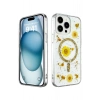 Durukar®  iPhone 14 Pro Max Kılıf Daisy Simli Magsafe Kapak - Gold