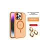 Durukar®  iPhone 14 Pro Max Kılıf Flet Lens Magsafe Kapak - Turuncu