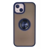 Durukar®  iPhone 15 Kılıf Montreal Yüzüklü Silikon Kapak - Lacivert
