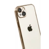 Durukar®   iPhone 15  Lensli Silikon - Çöl Titanyum