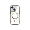 Durukar®  iPhone 15 Plus Kılıf Boyi Magsafe Silikon Kapak - Kahverengi