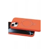 Durukar®   iPhone 15 Plus Regal Magsafe Standlı Kapak - Turuncu