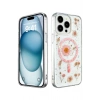 Durukar®  iPhone 15 Pro Kılıf Daisy Simli Magsafe Kapak - Pembe