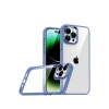 Durukar®   iPhone 15 Pro Max  Lensli Silikon - Açık Mavi