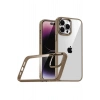 Durukar®   iPhone 15 Pro Max  Lensli Silikon - Çöl Titanyum