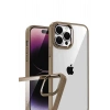 Durukar®   iPhone 15 Pro Max  Lensli Silikon - Çöl Titanyum