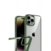 Durukar®   iPhone 15 Pro Max  Lensli Silikon - Yeşil