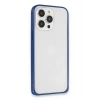 Durukar®  iPhone 15 Pro Metal Bumper Mat Kapak - Lacivert