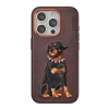 Durukar®  iPhone 15 Pro Perma Desenli Kapak - Koyu Kahve