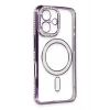 Durukar®  iPhone 16 Kılıf Joke Simli Magneticsafe Kılıf - Derin Mor