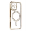 Durukar®  iPhone 16 Kılıf Joke Simli Magneticsafe Kılıf - Gold
