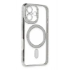 Durukar®  iPhone 16 Kılıf Joke Simli Magneticsafe Kılıf - Gümüş