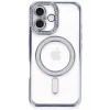 Durukar®  iPhone 16 Kılıf Joke Simli Magneticsafe Kılıf - Mavi