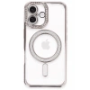 Durukar®  iPhone 16 Kılıf Joke Simli Magneticsafe Kılıf - Pembe