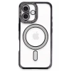 Durukar®  iPhone 16 Kılıf Joke Simli Magneticsafe Kılıf - Siyah
