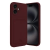 Durukar®  iPhone 16 Kılıf Kelvin Kartvizitli Silikon - Bordo