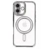 Durukar®  iPhone 16 Plus Kılıf Joke Simli Magneticsafe Kılıf - Gri