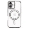 Durukar®  iPhone 16 Plus Kılıf Joke Simli Magneticsafe Kılıf - Gri