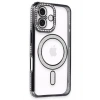 Durukar®  iPhone 16 Plus Kılıf Joke Simli Magneticsafe Kılıf - Siyah