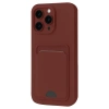 Durukar®  iPhone 16 Plus Kılıf Kelvin Kartvizitli Silikon - Bordo