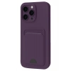 Durukar®  iPhone 16 Plus Kılıf Kelvin Kartvizitli Silikon - Derin Mor