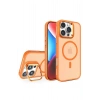 Durukar®  iPhone 16 Pro Flet Lens Magsafe Kapak - Turuncu