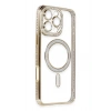 Durukar®  iPhone 16 Pro Kılıf Joke Simli Magneticsafe Kılıf - Gold