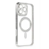 Durukar®  iPhone 16 Pro Kılıf Joke Simli Magneticsafe Kılıf - Gümüş