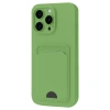 Durukar®  iPhone 16 Pro Kılıf Kelvin Kartvizitli Silikon - Açık Yeşil