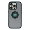 Durukar®  iPhone 16 Pro Kılıf Montreal Yüzüklü Silikon Kapak - Yeşil